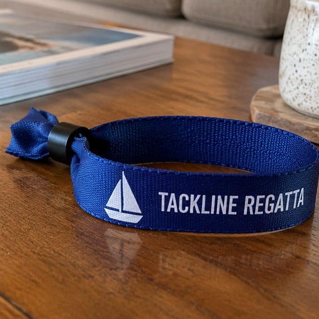 Customer photo of a custom woven wristband